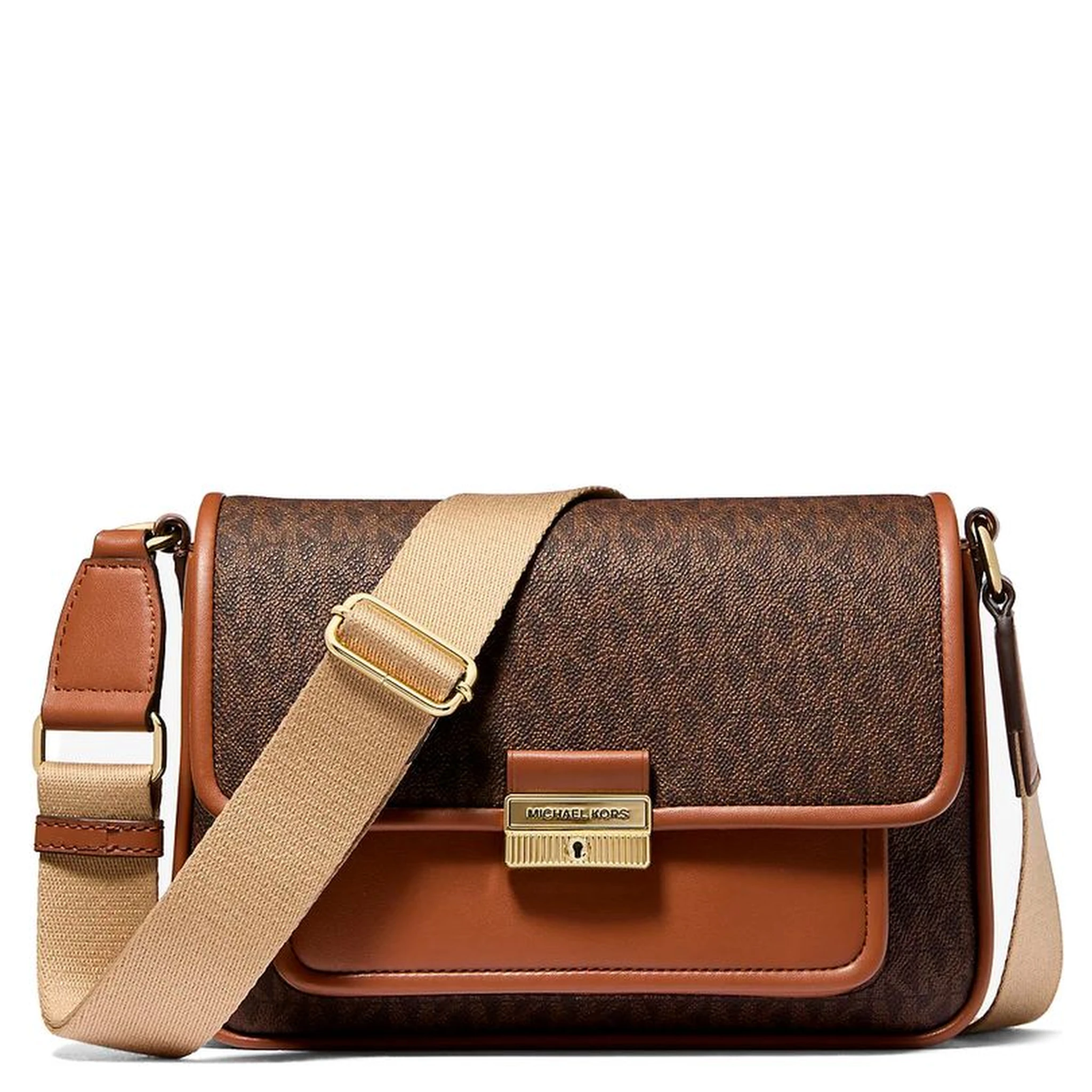 Brown Canvas Crossbody Bag