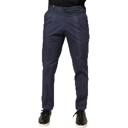 DarkBlue Wool Straight Formal Dress Trouser Pants