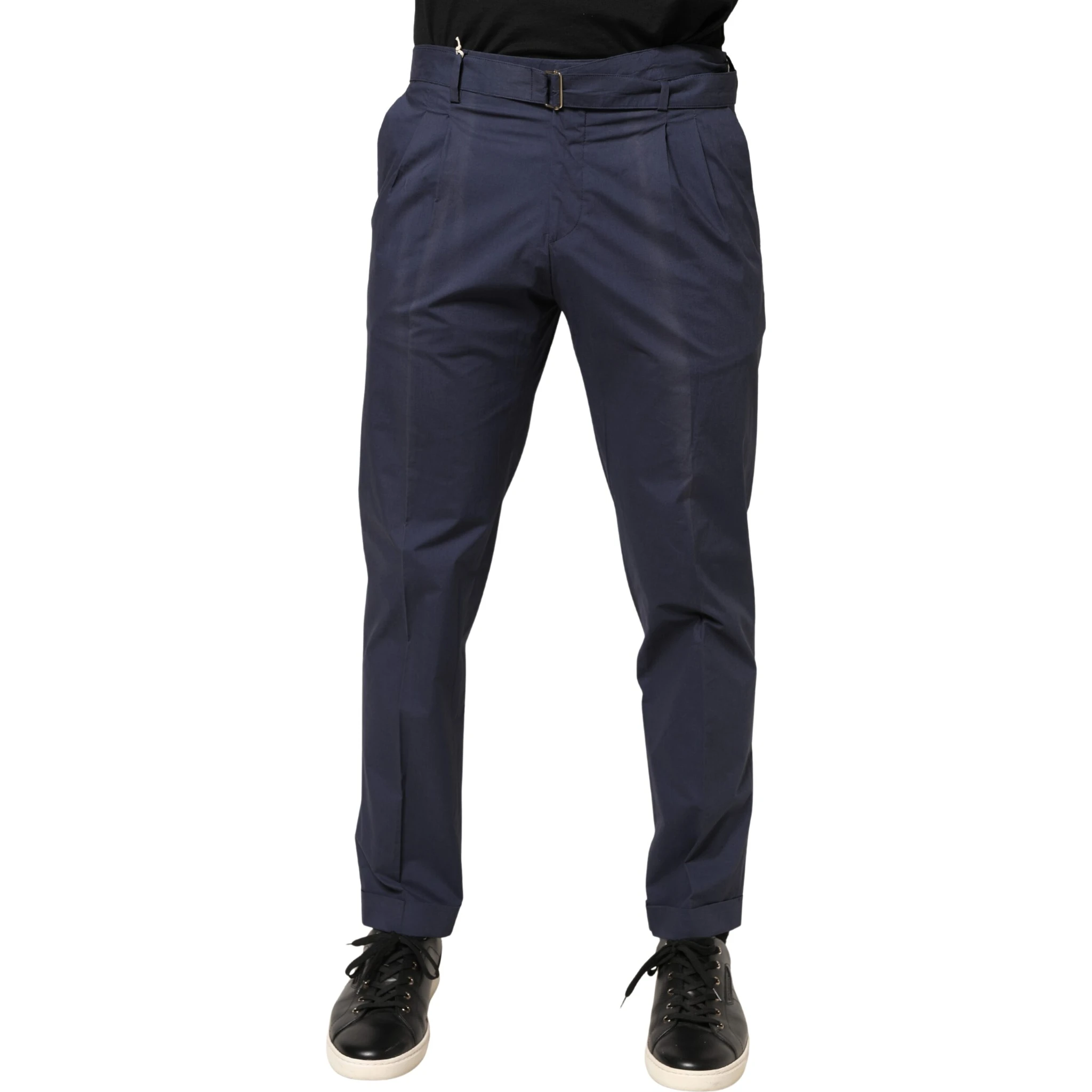 DarkBlue Wool Straight Formal Dress Trouser Pants