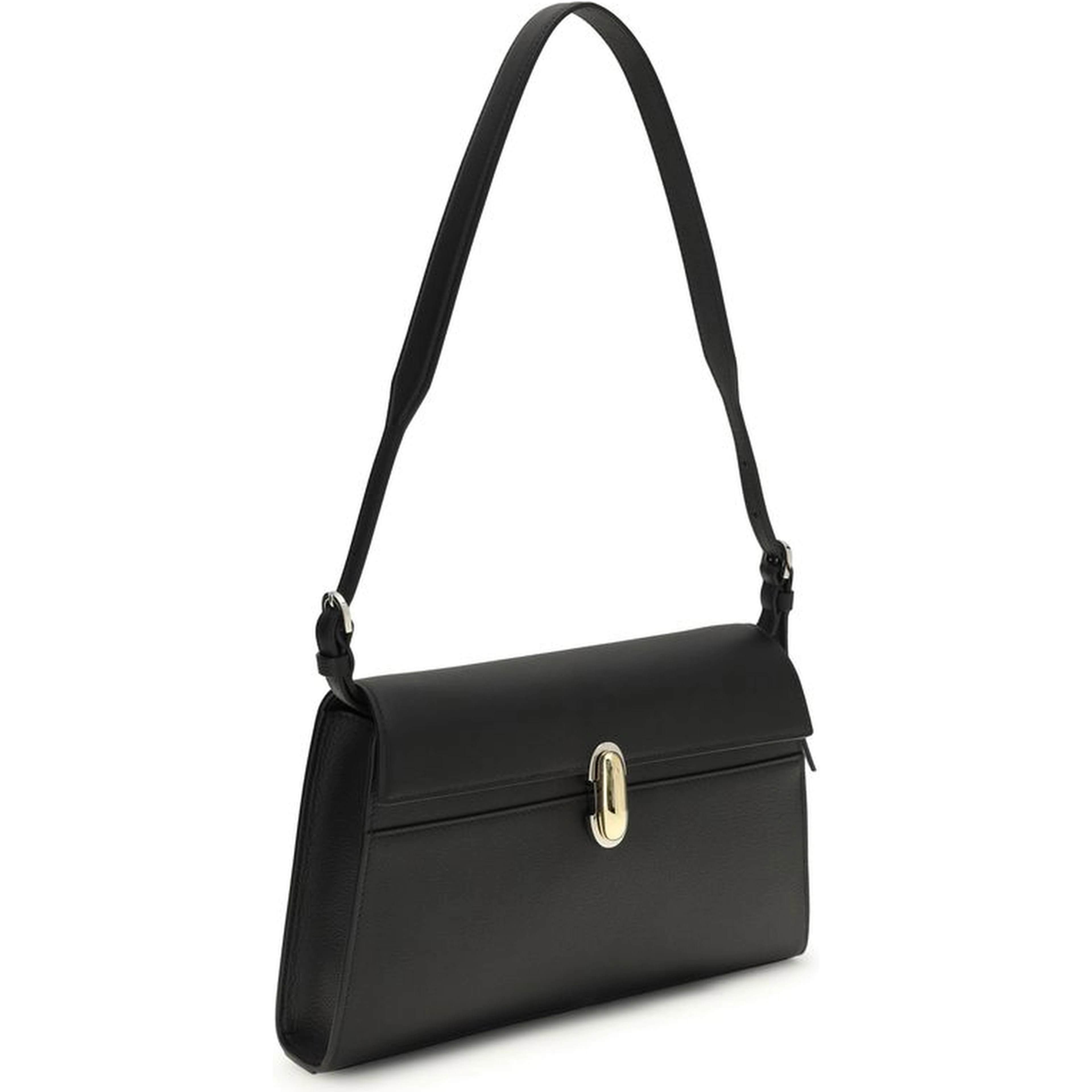Black Calf Leather Bos Taurus Shoulder Bag