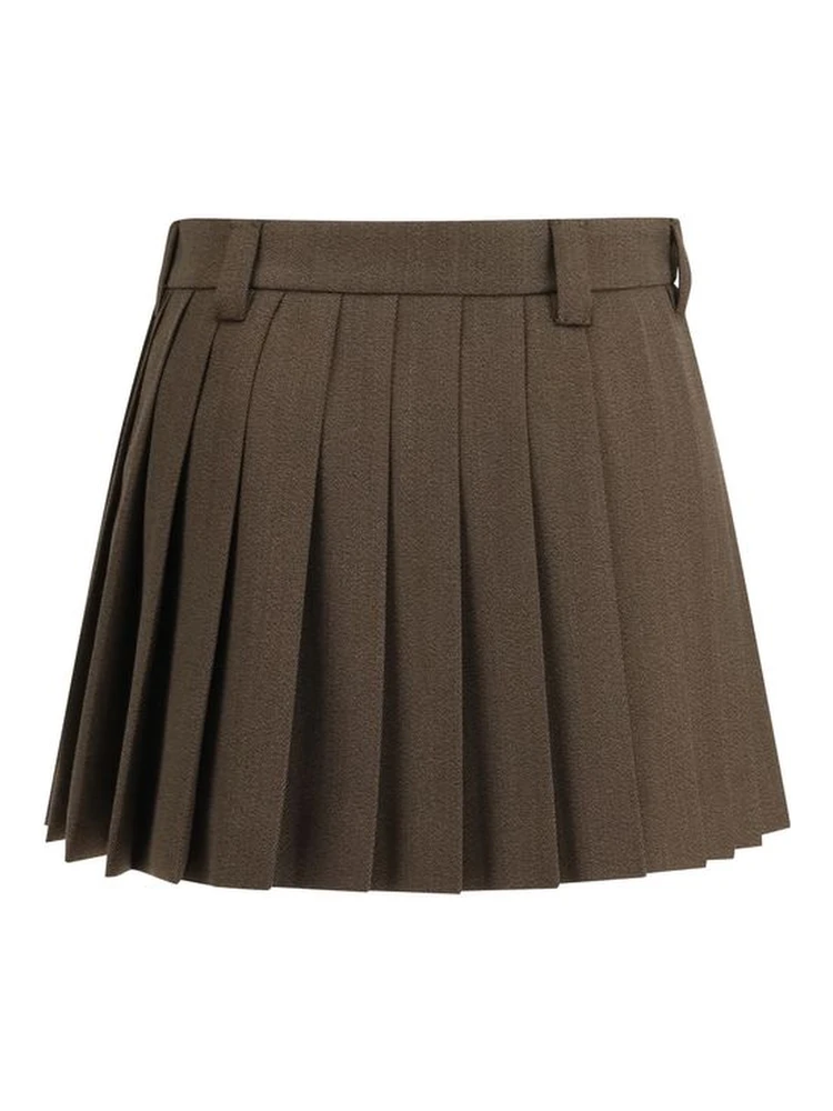 Brown Cotton Mini Skirt alternative