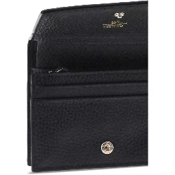 محفظة بوس توروس من جلد العجل الأسود