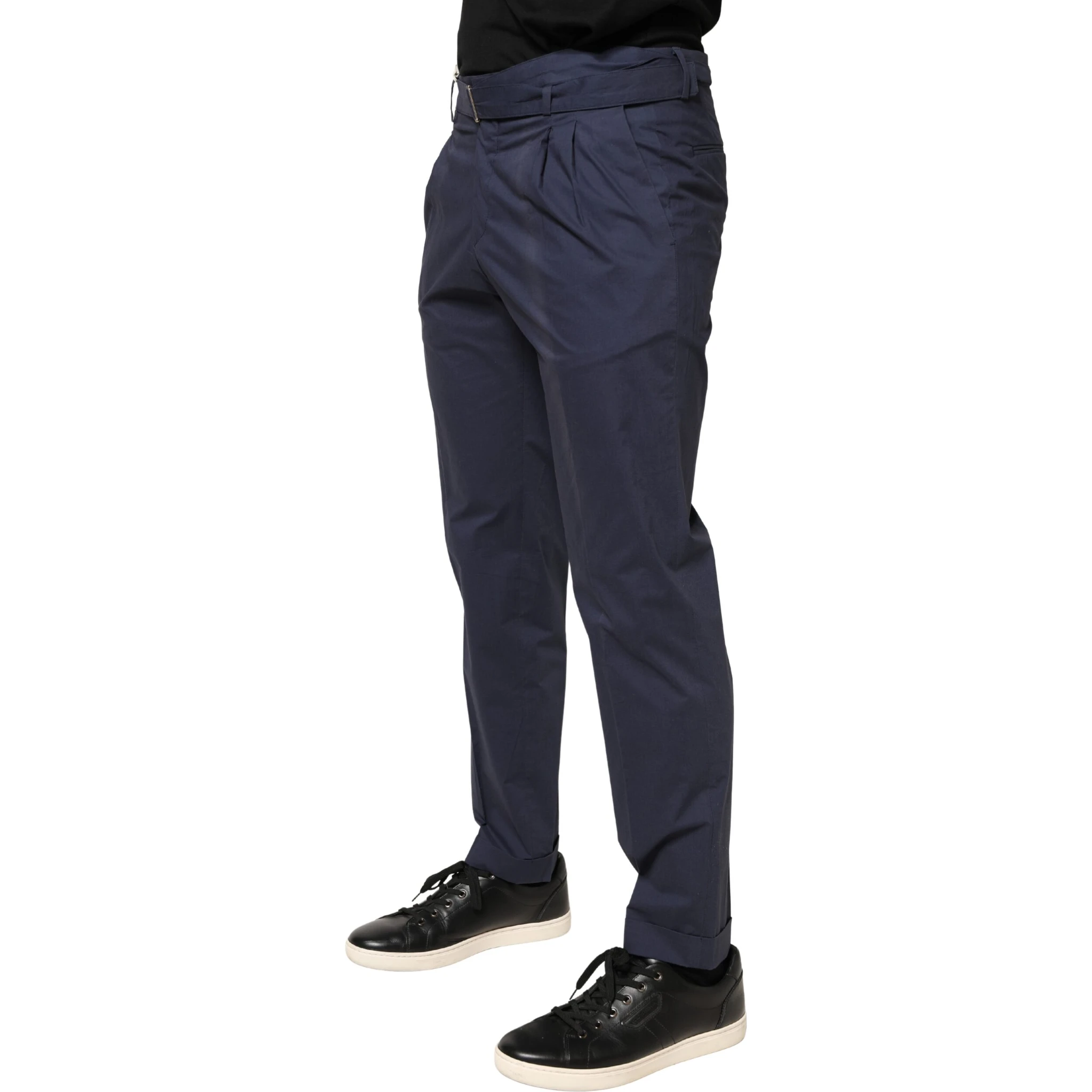 DarkBlue Wool Straight Formal Dress Trouser Pants