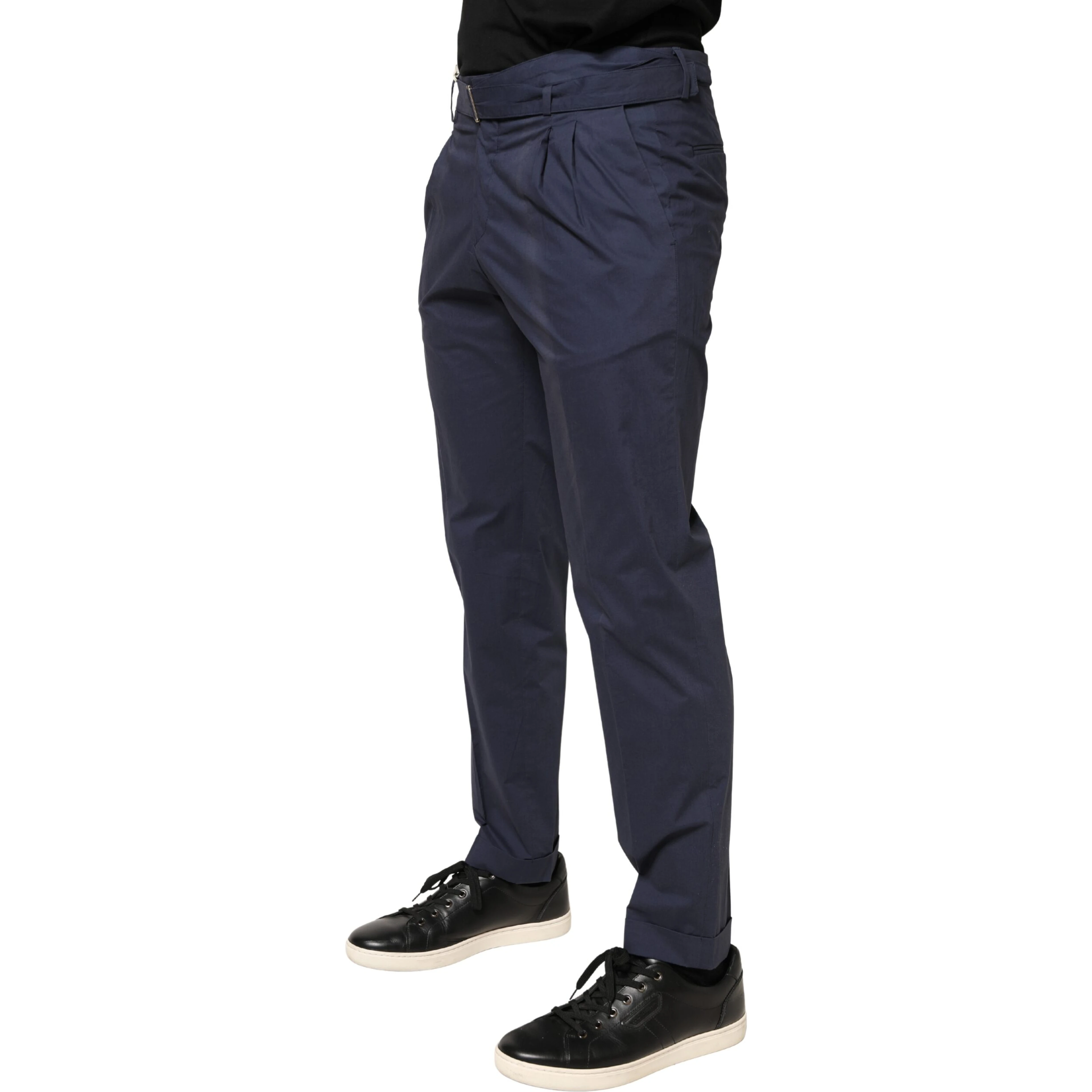 DarkBlue Wool Straight Formal Dress Trouser Pants