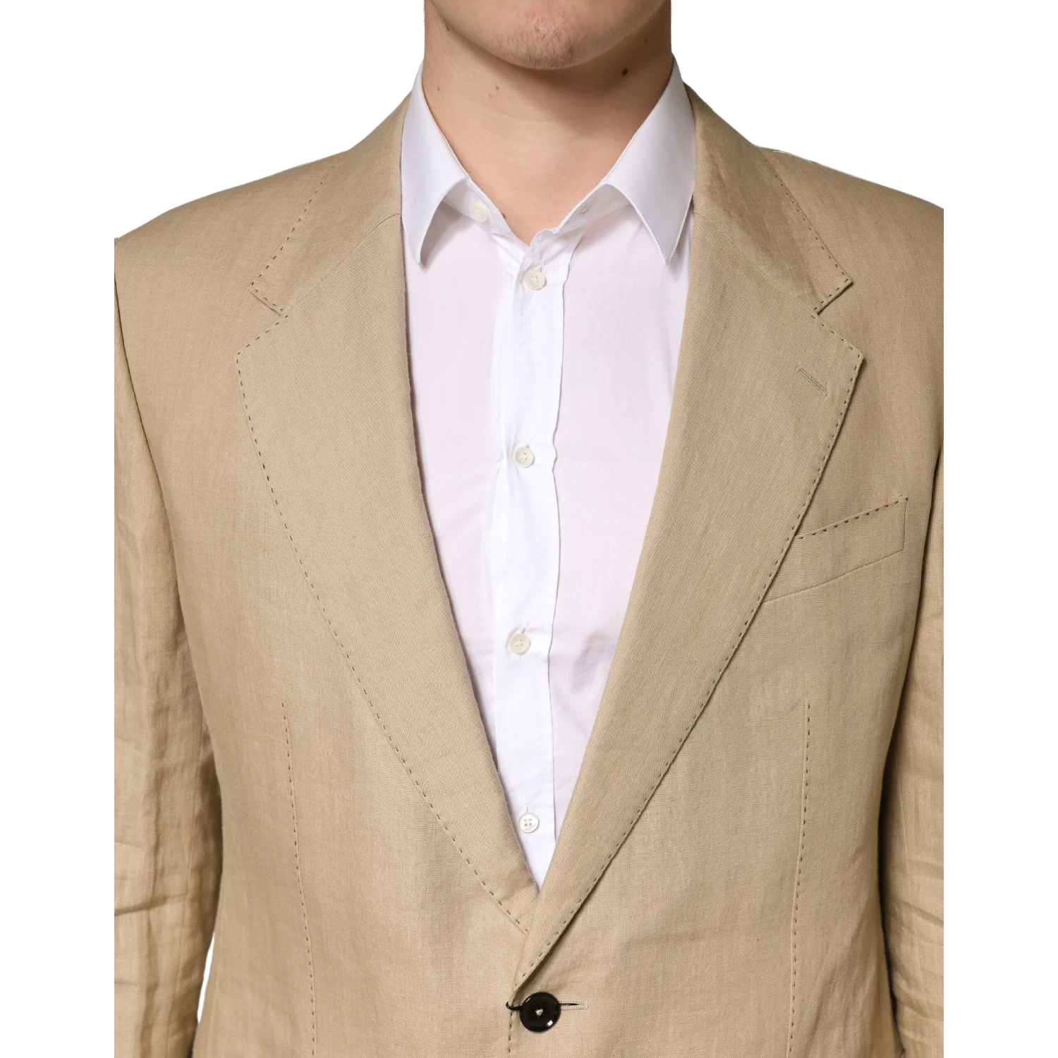 Beige TAORMINA Single Breasted Formal 2 Piece Suit