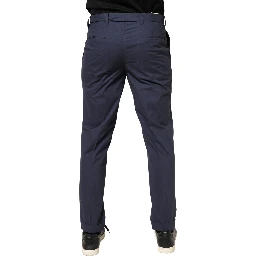 DarkBlue Wool Straight Formal Dress Trouser Pants