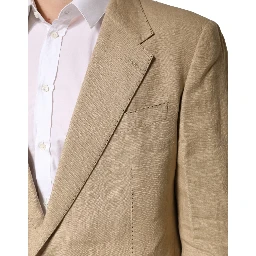 Beige TAORMINA Single Breasted Formal 2 Piece Suit