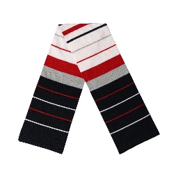 Multicolor Stripes Shawl Neck Wrap 119cm x 20cm  Scarf