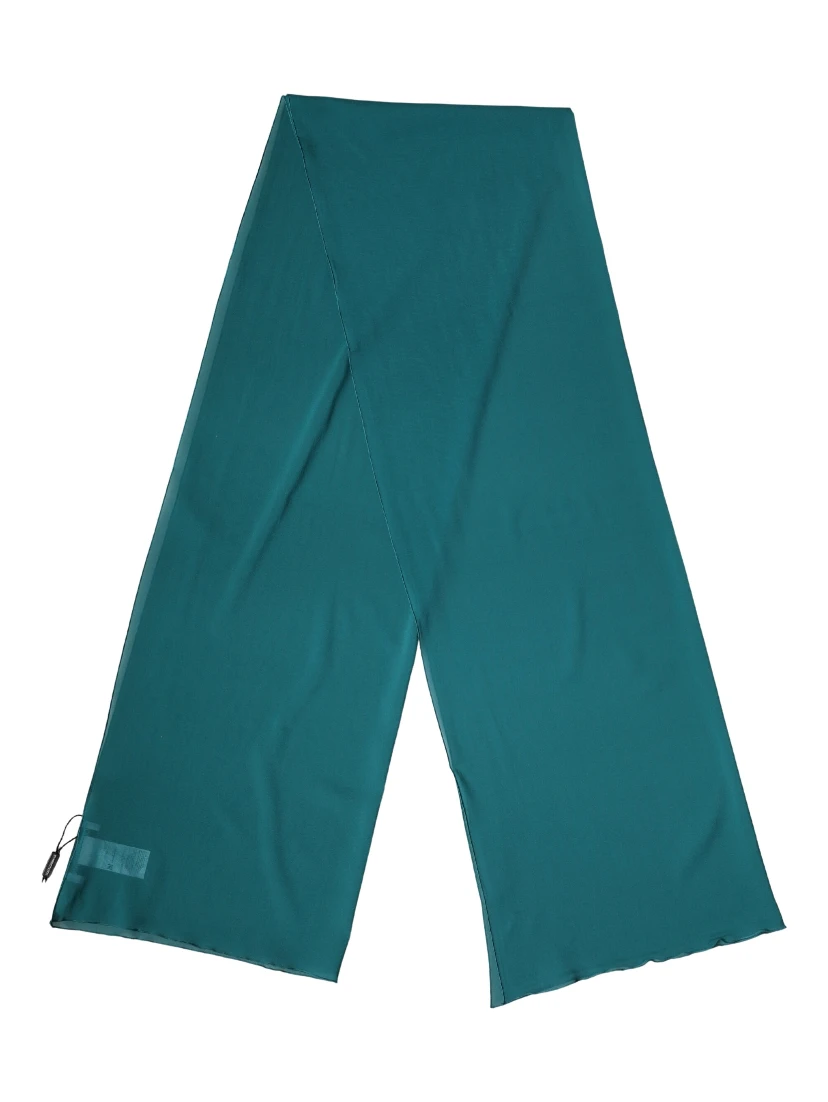 Blue Green Silk Neck Wrap Shawl Stole 200cm x 64cm Scarf