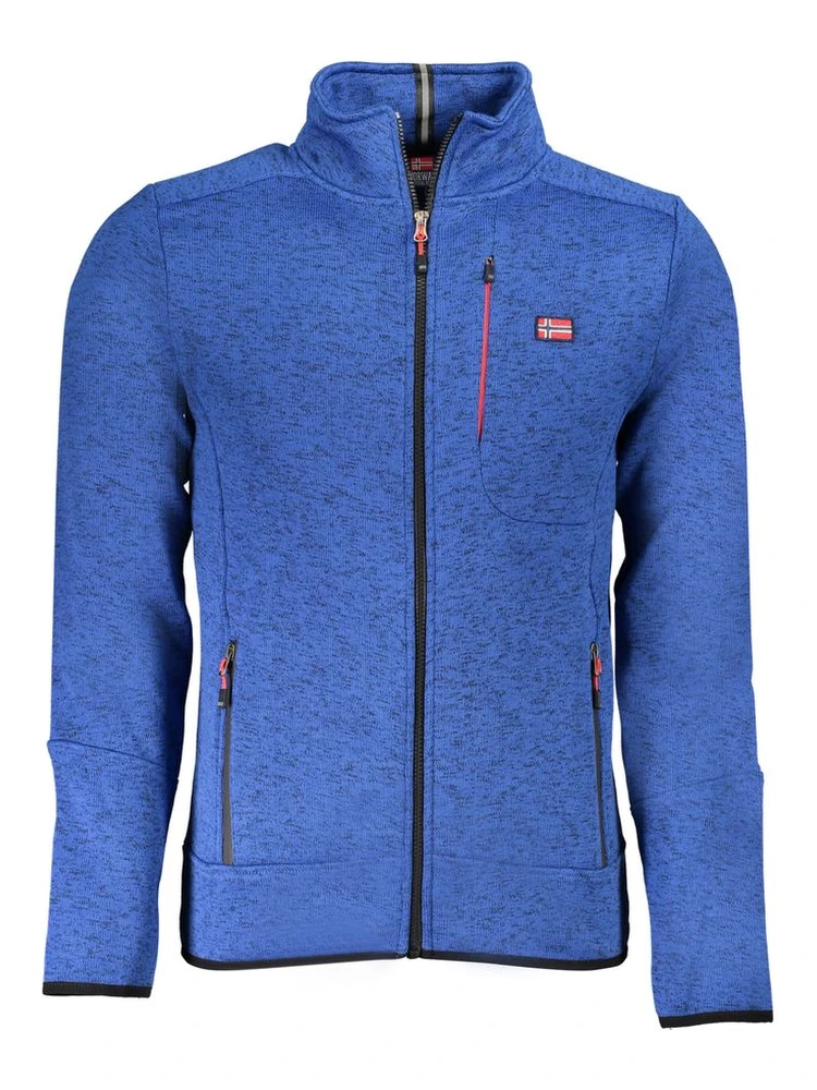 Blu Polyester Men Sweatshirt
