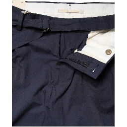 DarkBlue Wool Straight Formal Dress Trouser Pants