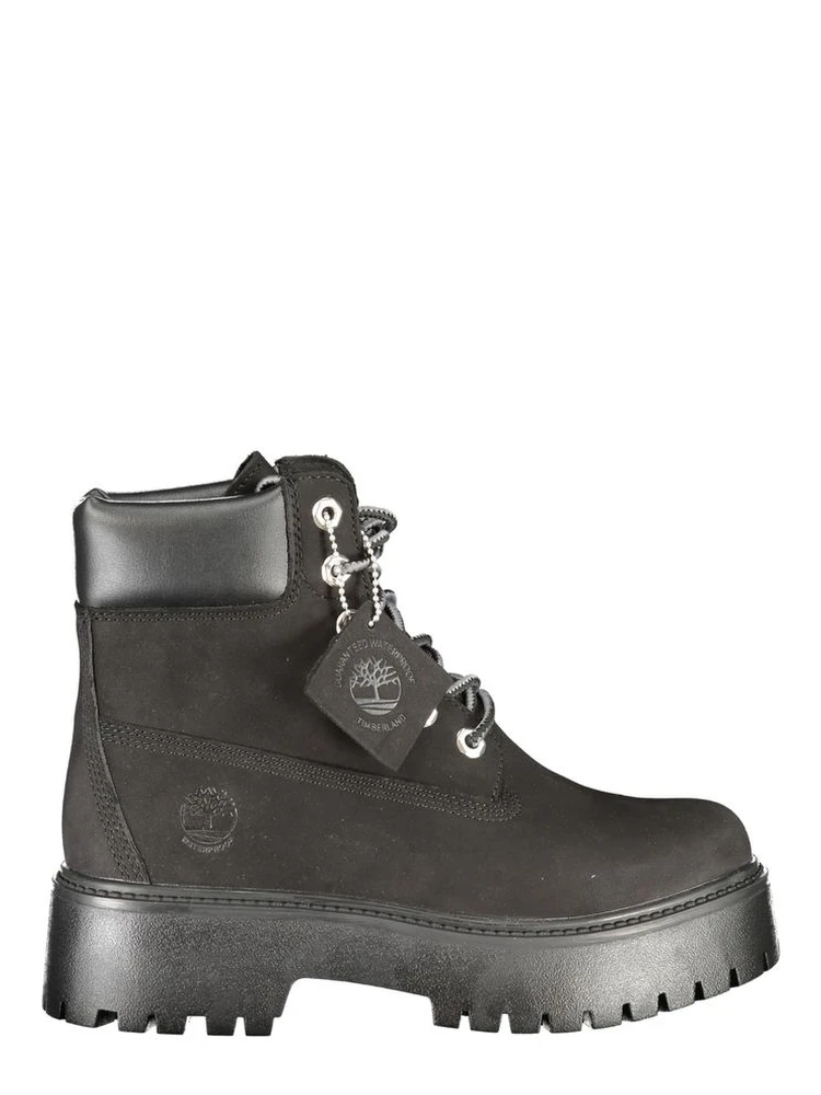 Black Leather Women Boot