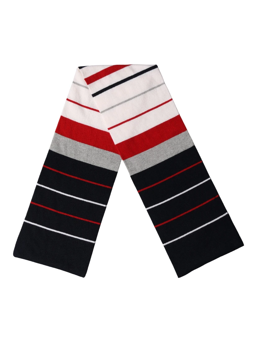 Multicolor Stripes Shawl Neck Wrap 119cm x 20cm  Scarf