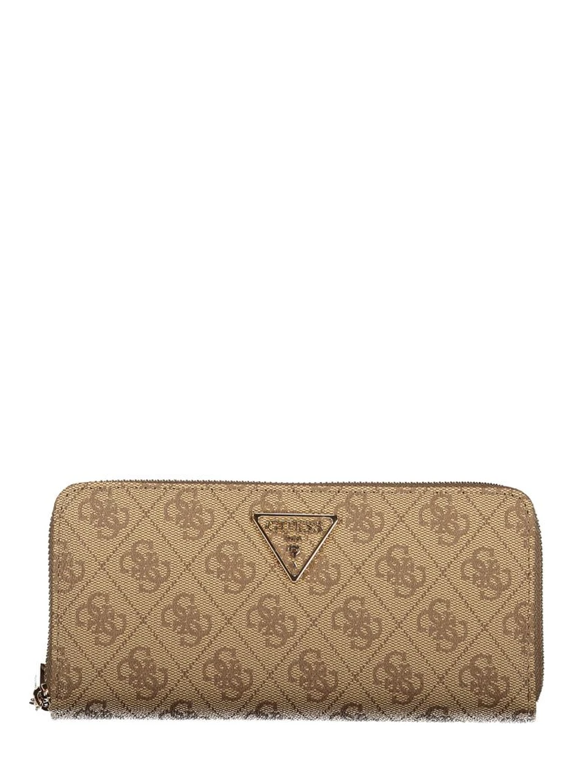 Beige Polyurethane Women Wallet