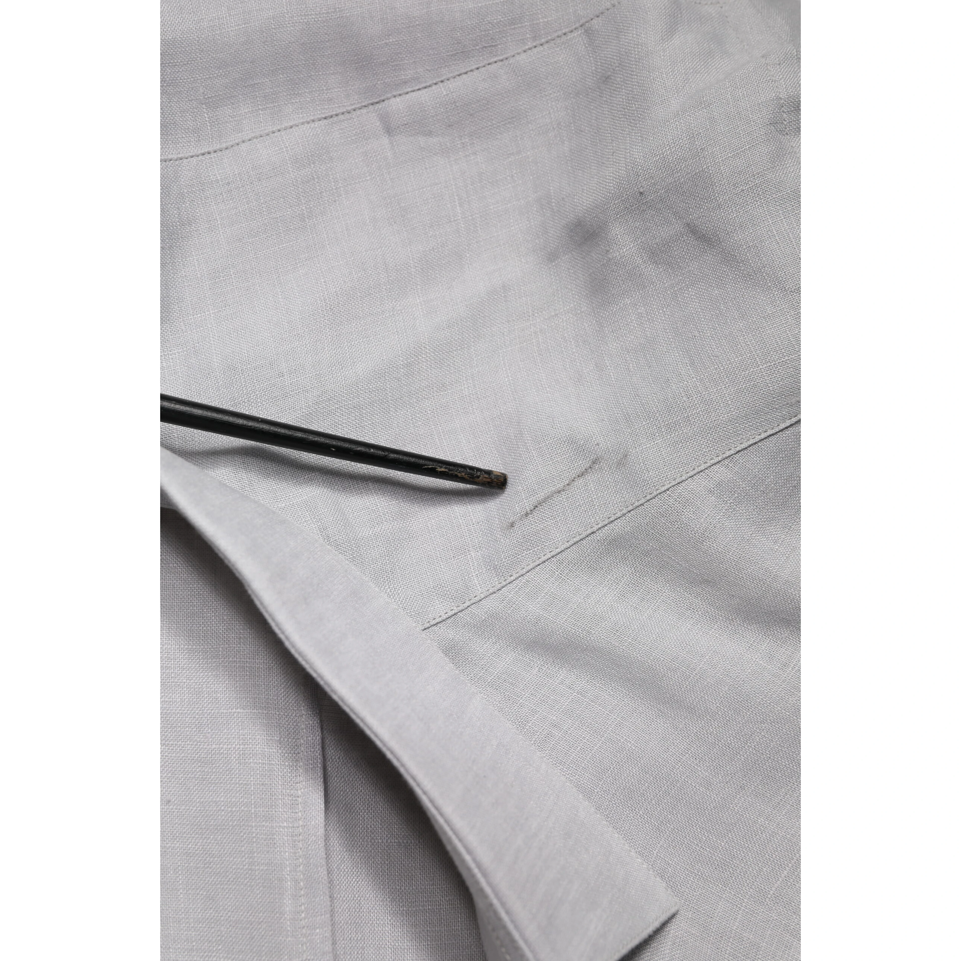 Gray GOLD Linen Long Sleeves Dress Men Shirt