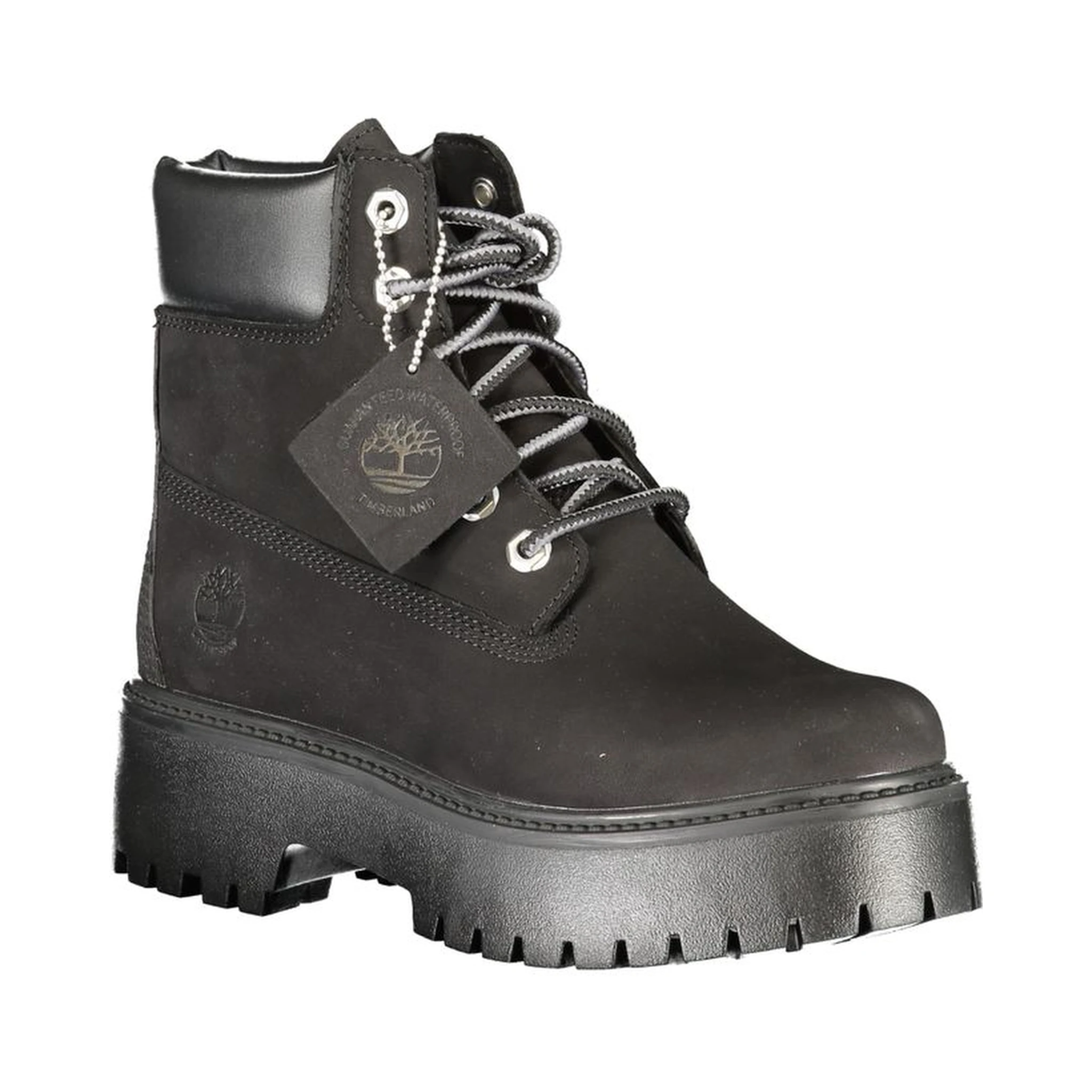 Black Leather Women Boot