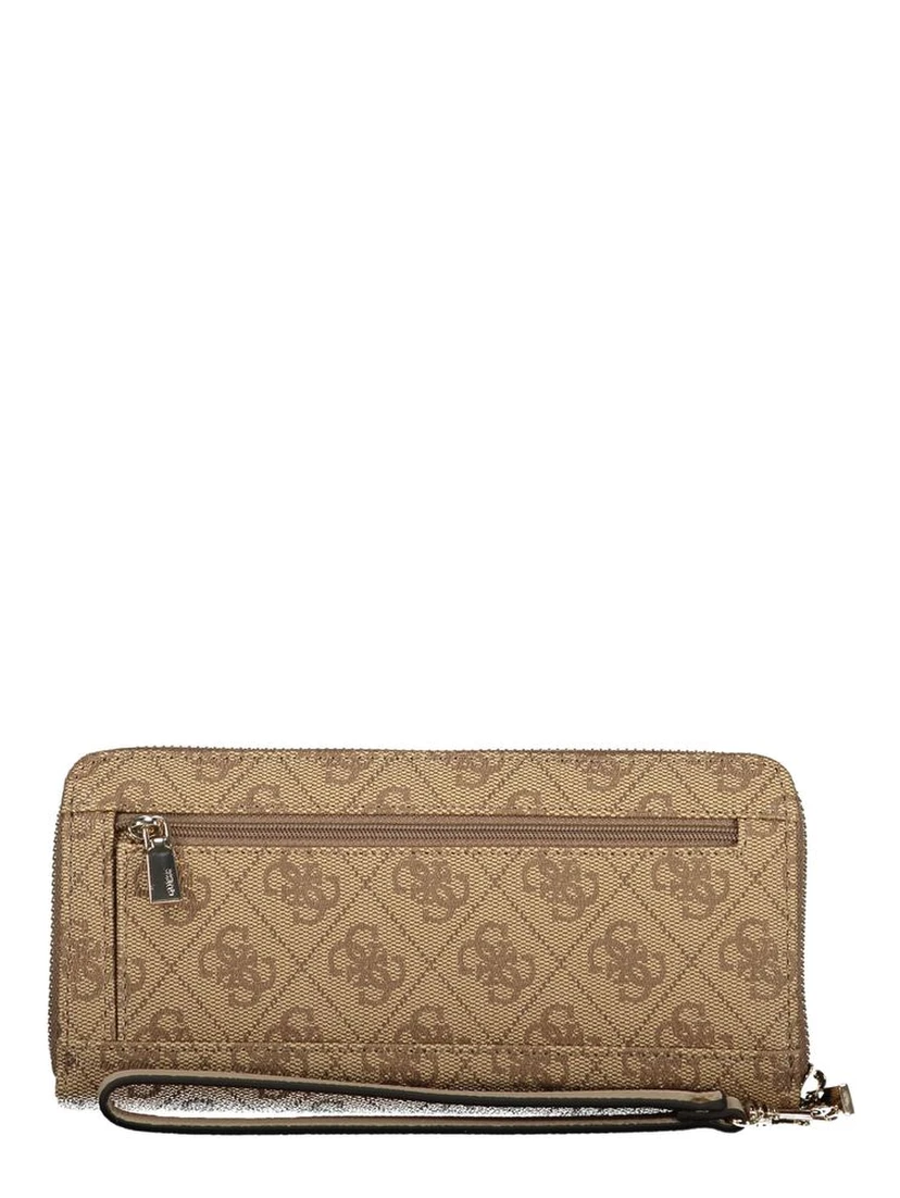 Beige Polyurethane Women Wallet