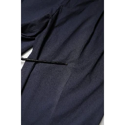 DarkBlue Wool Straight Formal Dress Trouser Pants
