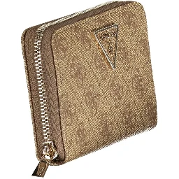 Beige Polyurethane Women Wallet