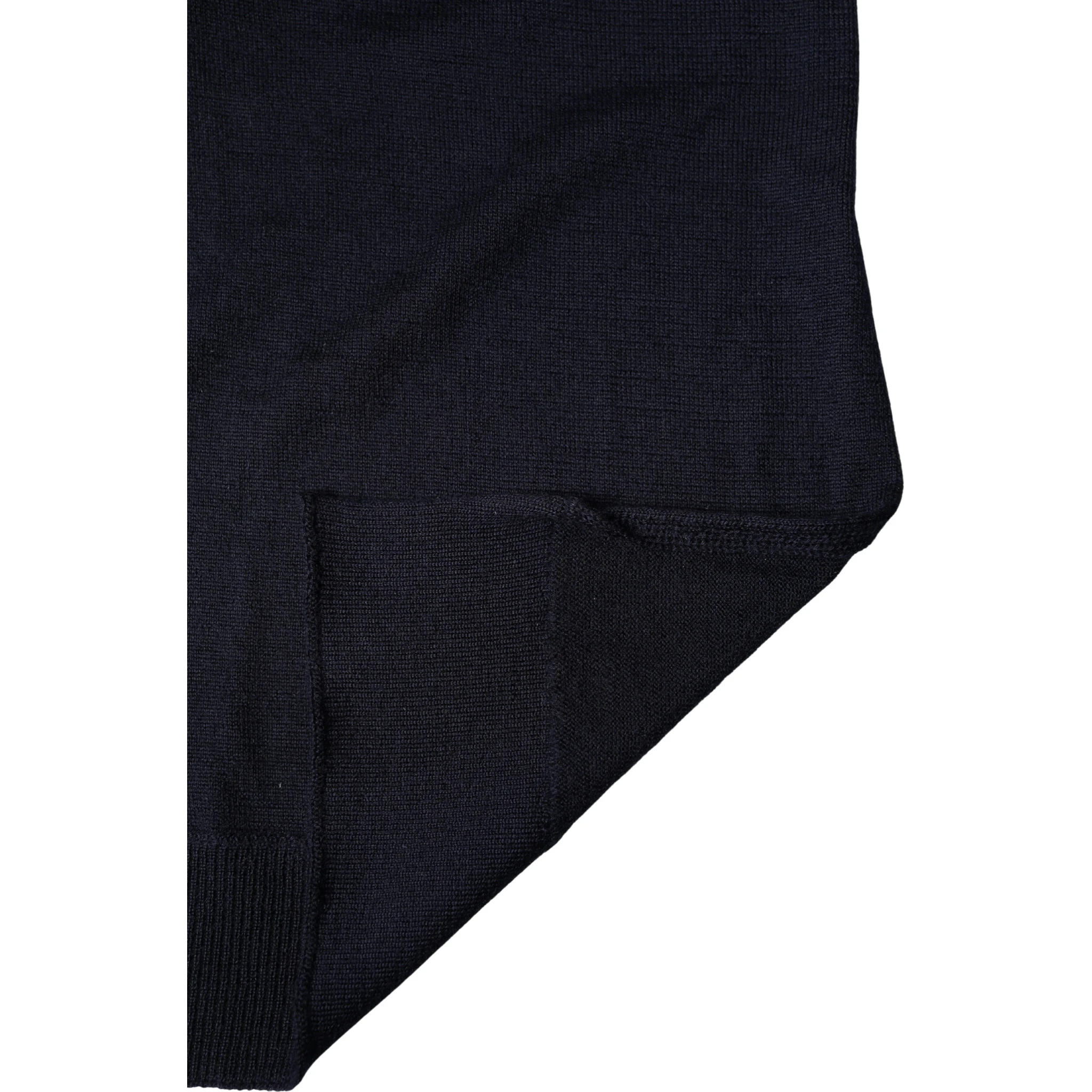 Black Wool Knitted Shawl Neck Wrap 200cm x 25cm  Scarf