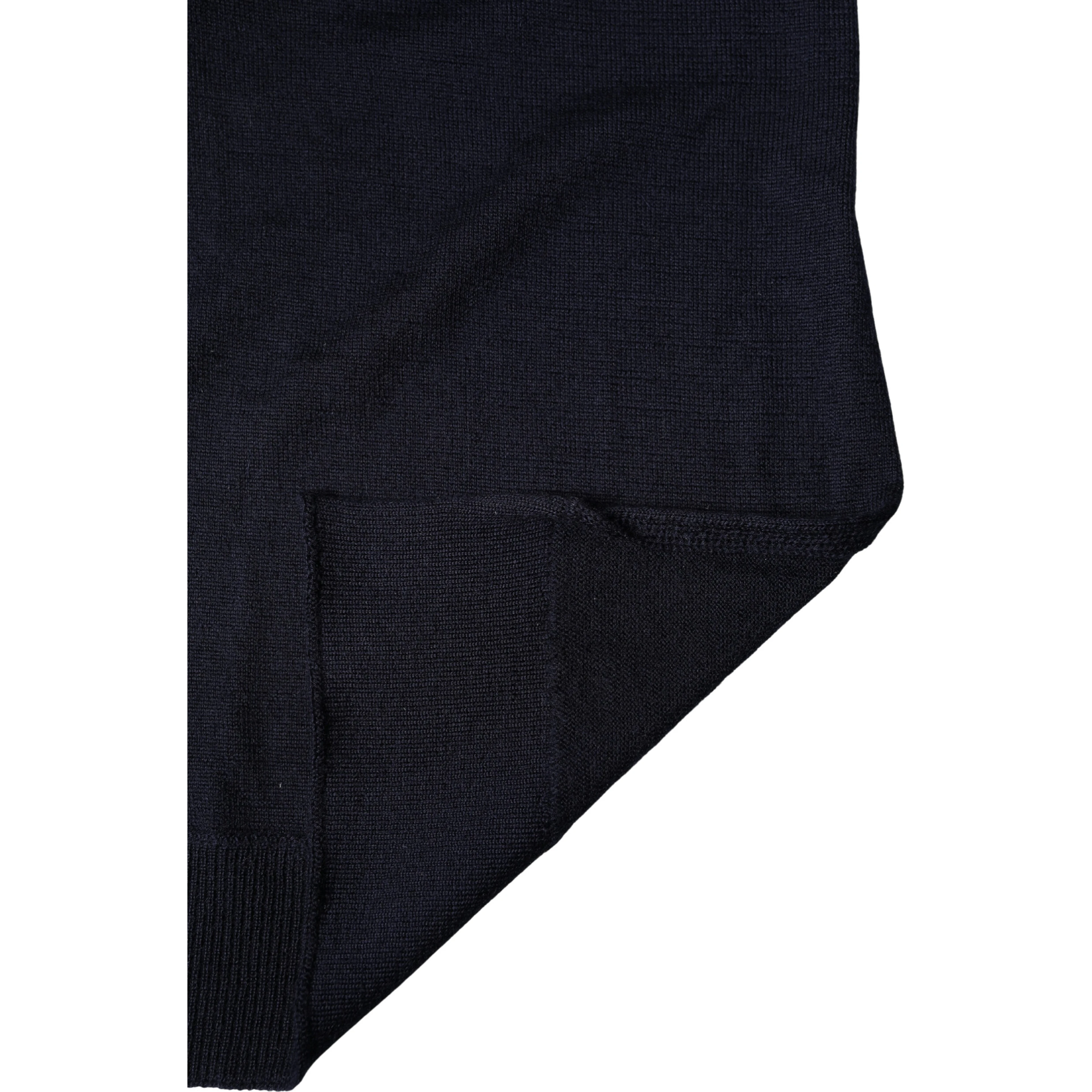 Black Wool Knitted Shawl Neck Wrap 200cm x 25cm Scarf