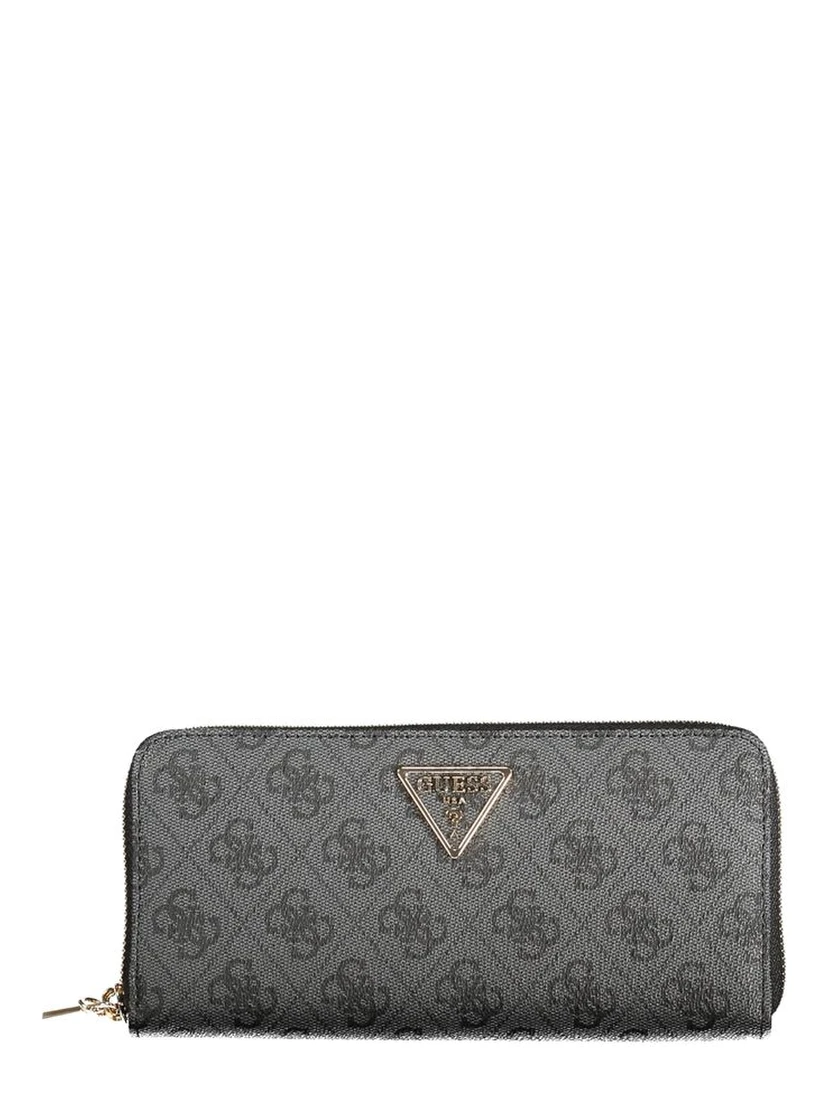 Black Polyurethane Women's Wallet