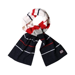 Multicolor Stripes Shawl Neck Wrap 119cm x 20cm  Scarf