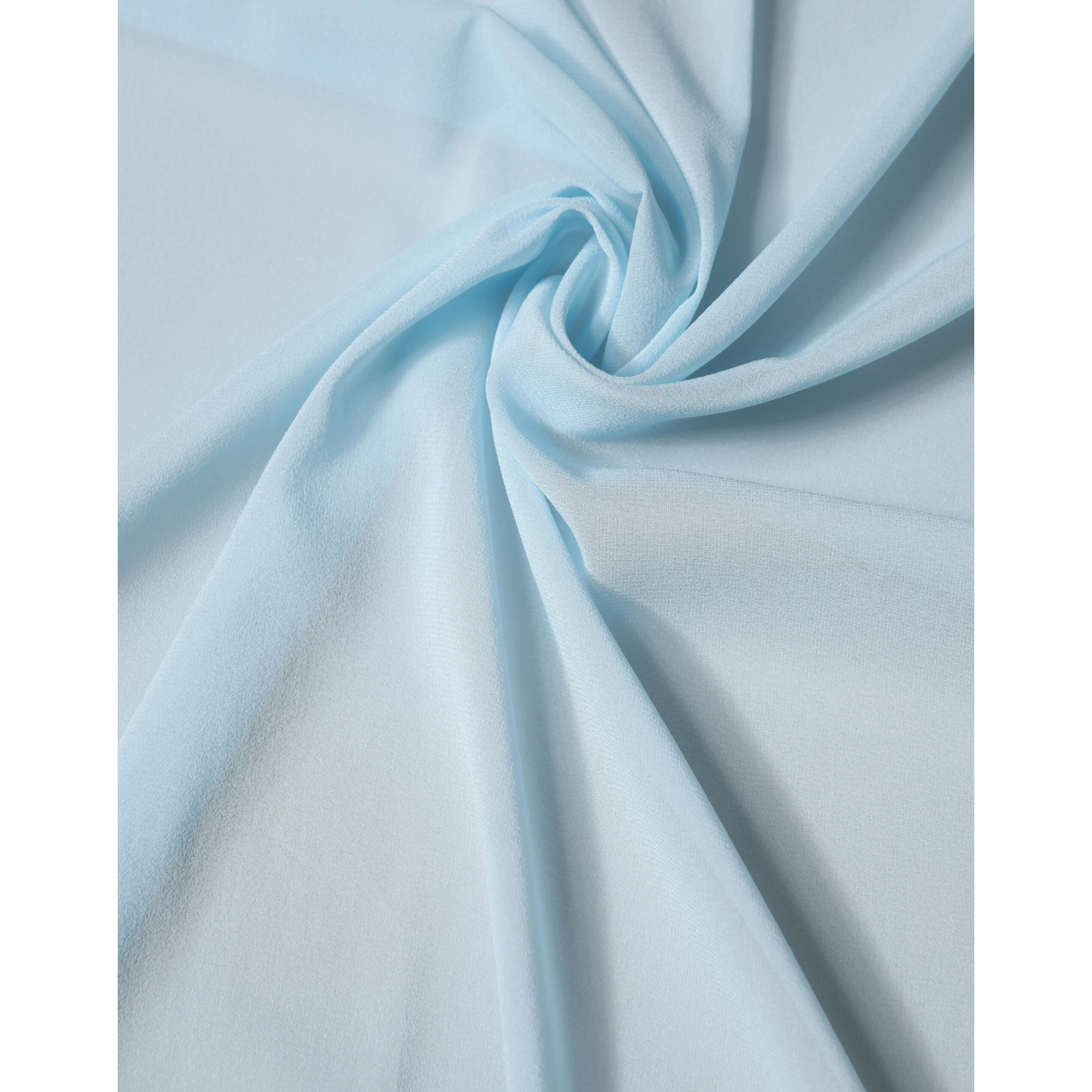 Light Blue Silk Neck Wrap Shawl Stole 200cm x 64cm Scarf