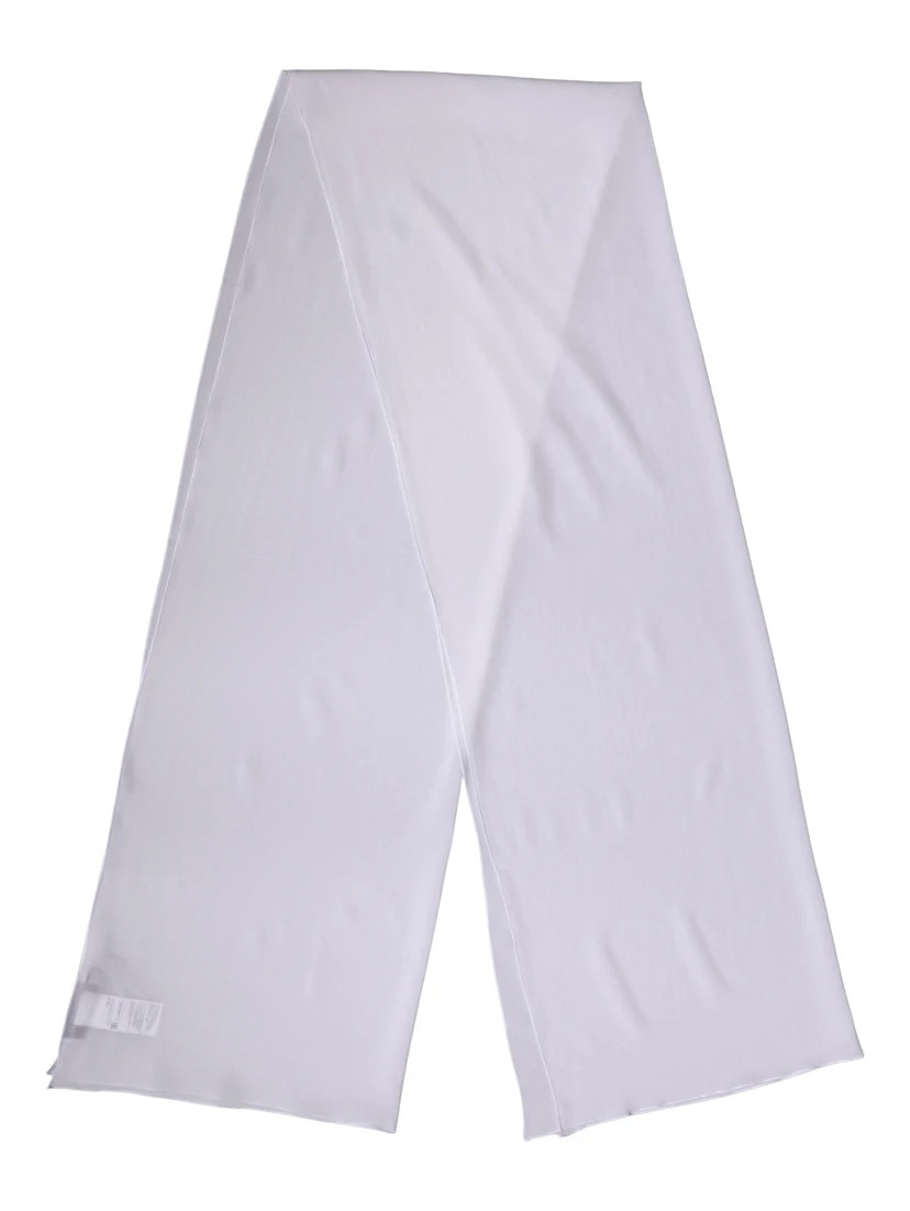 White Silk Neck Wrap Shawl Stole 200cm x 64cm  Scarf