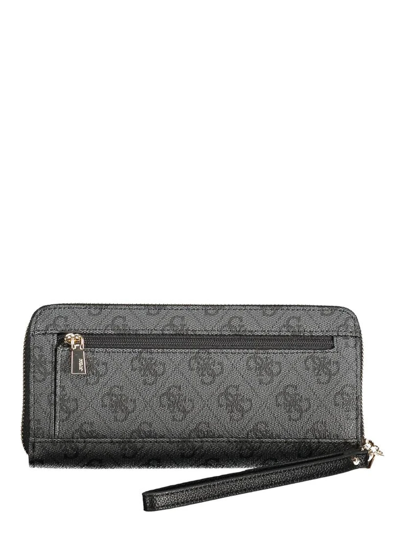 Black Polyurethane Women's Wallet