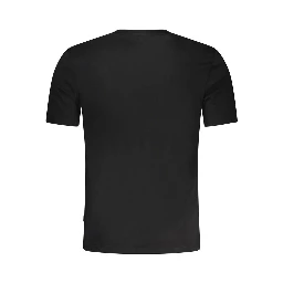 Black Cotton Men T-Shirt