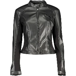 Black Polyurethane Women's Jacket