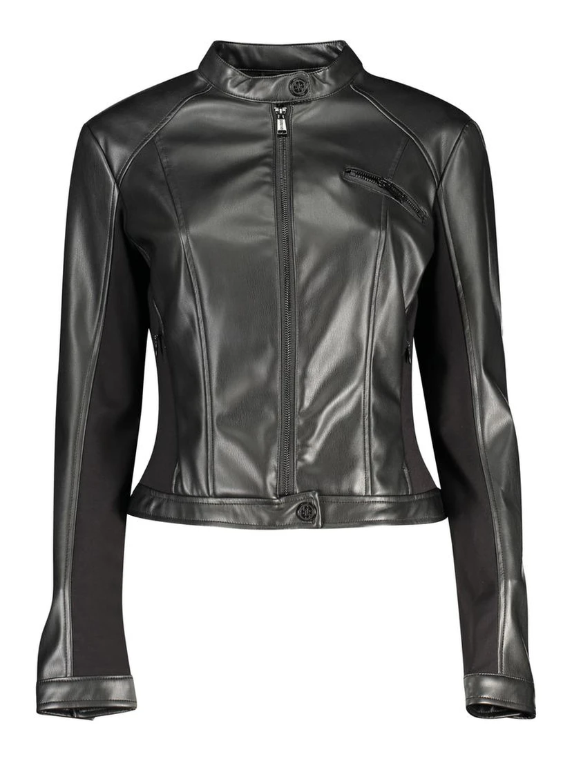Black Polyurethane Women's Jacket