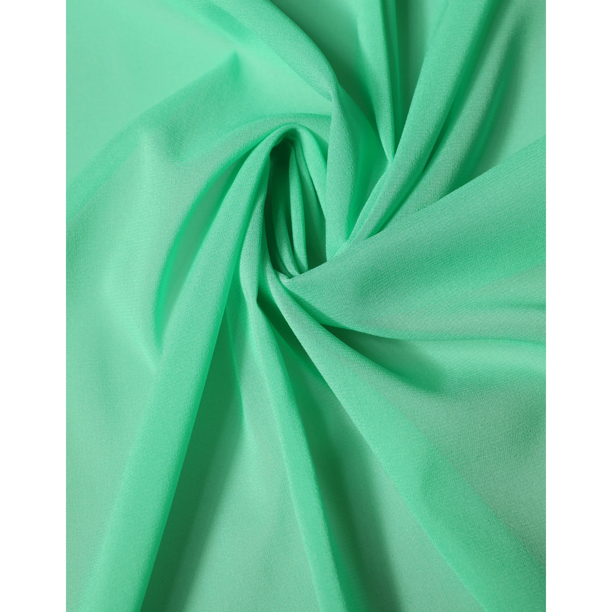 Green Silk Neck Wrap Shawl Stole 200cm x 64cm  Scarf