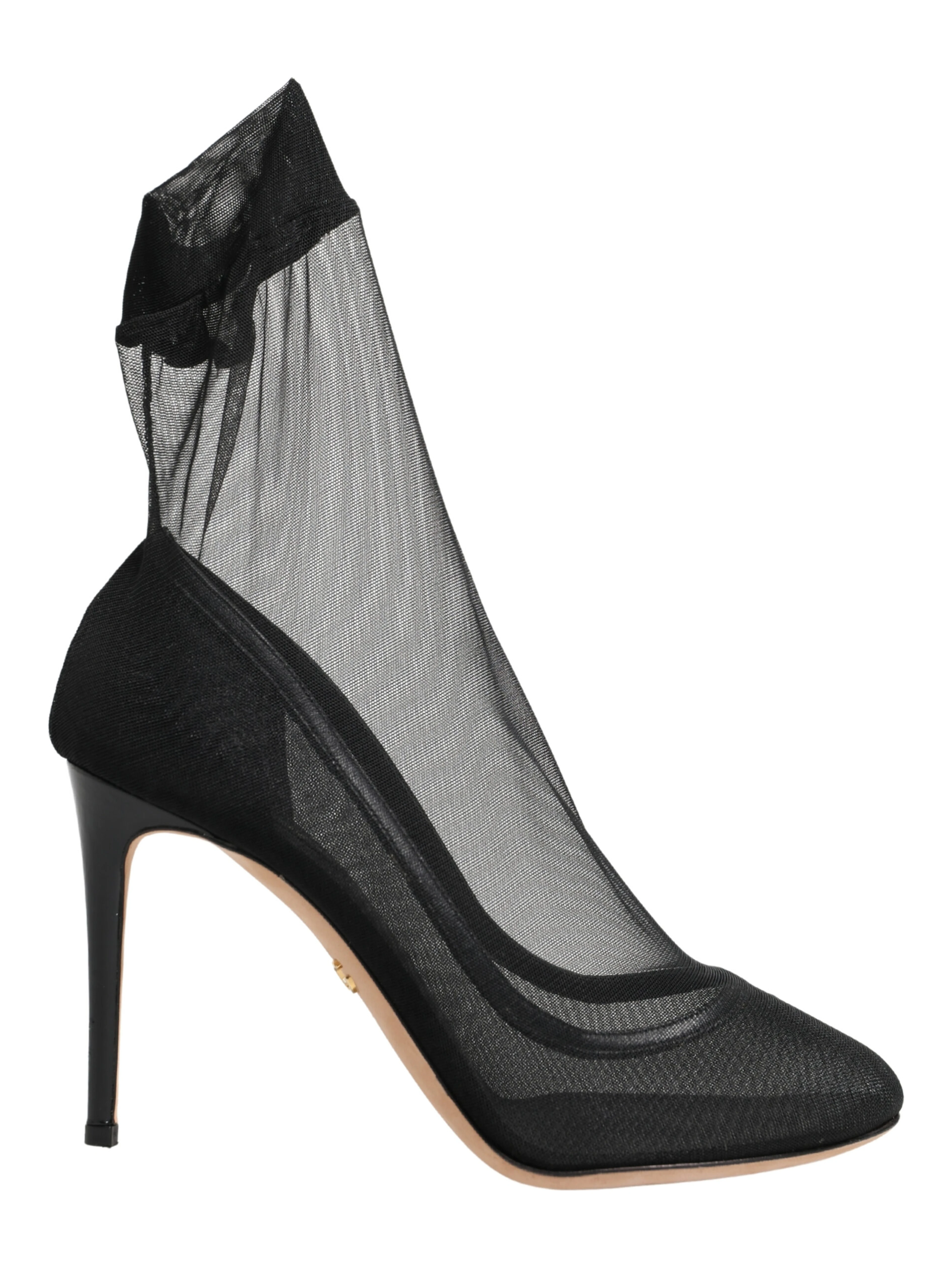 Black Nylon Stretch Mesh Sock Boots Shoes