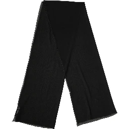 Black Silk Neck Wrap Shawl Stole 200cm x 64cm  Scarf