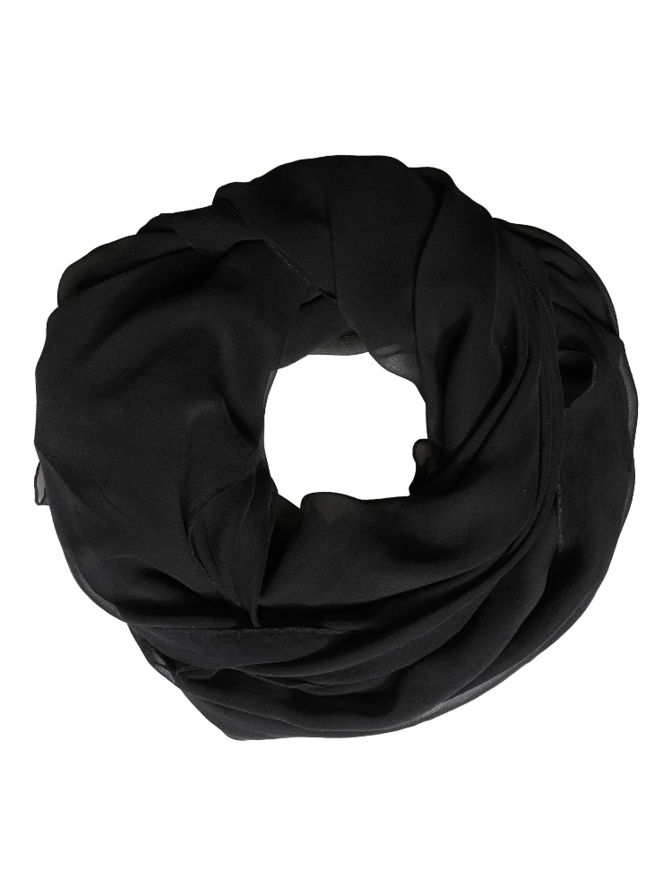 Black Silk Neck Wrap Shawl Stole 167cm x 126cm Scarf