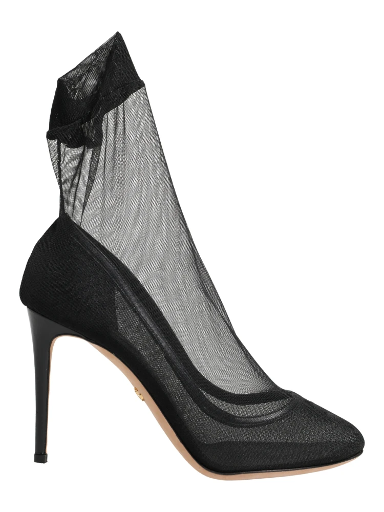 Black Nylon Stretch Mesh Sock Boots Shoes alternative