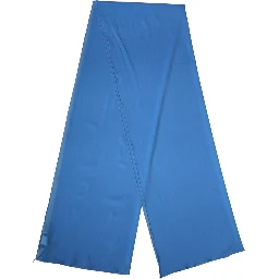 Blue Silk Neck Wrap Shawl Stole 200cm x 64cm Scarf