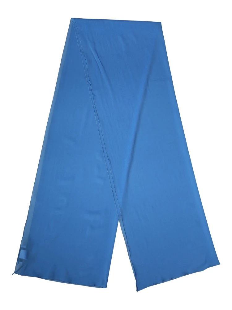 Blue Silk Neck Wrap Shawl Stole 200cm x 64cm Scarf alternative