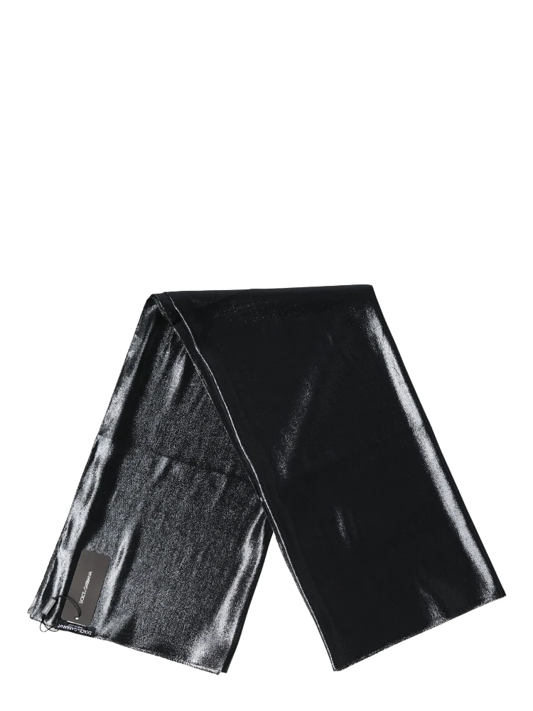 Black Silk Lurex Foulard Wrap Shawl 119cm x 117.5cm  Scarf