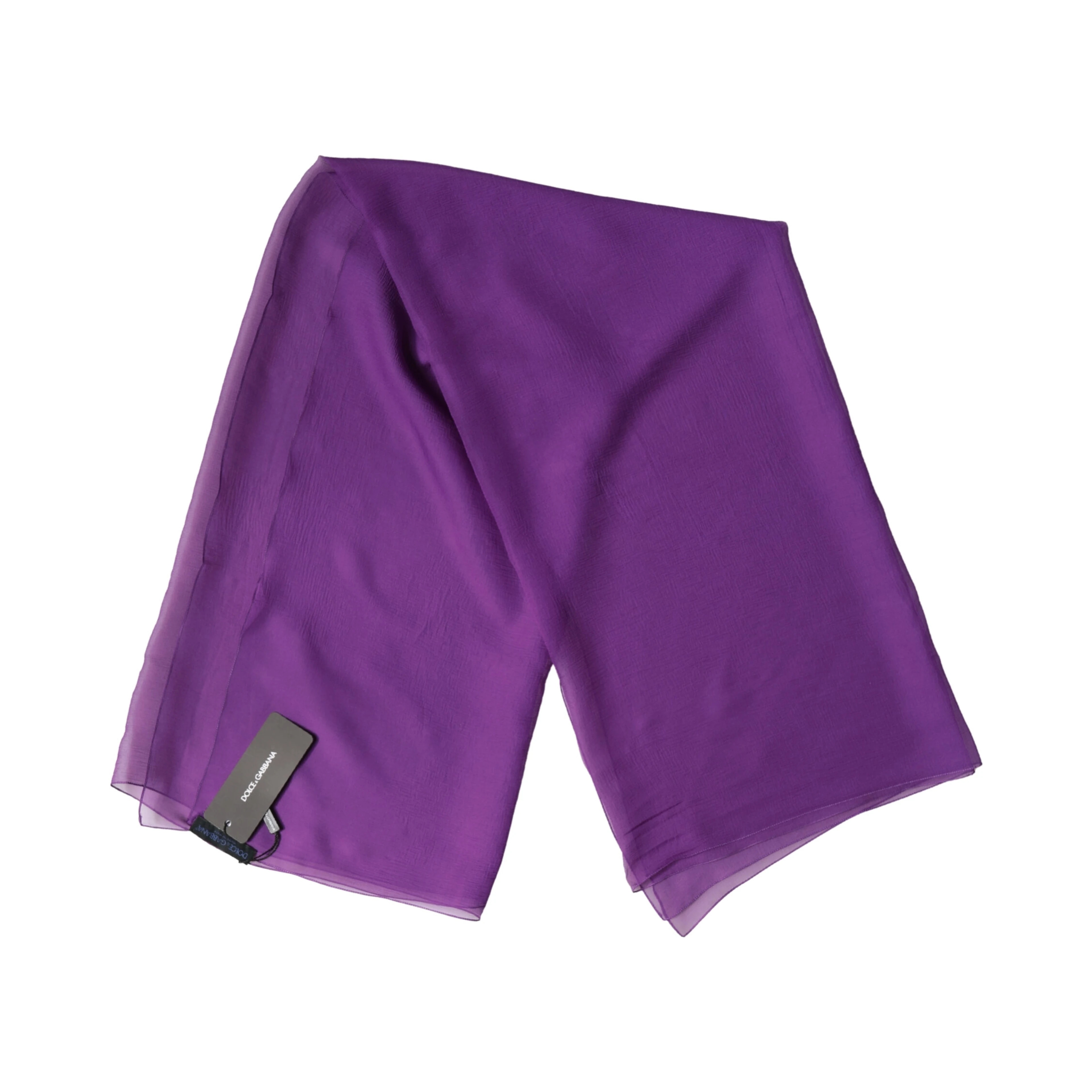 Purple Silk Neck Wrap Shawl Foulard 134cm x 131cm Scarf