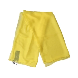 Yellow Silk Neck Wrap Shawl Foulard 133cm x 130cm Scarf