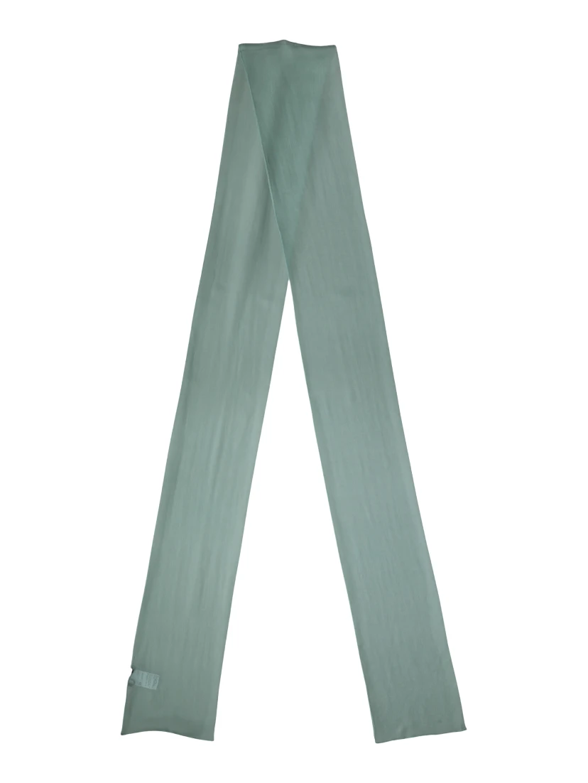 Teal Silk Sash Wrap Foulard Stole 292cm x 19cm Scarf