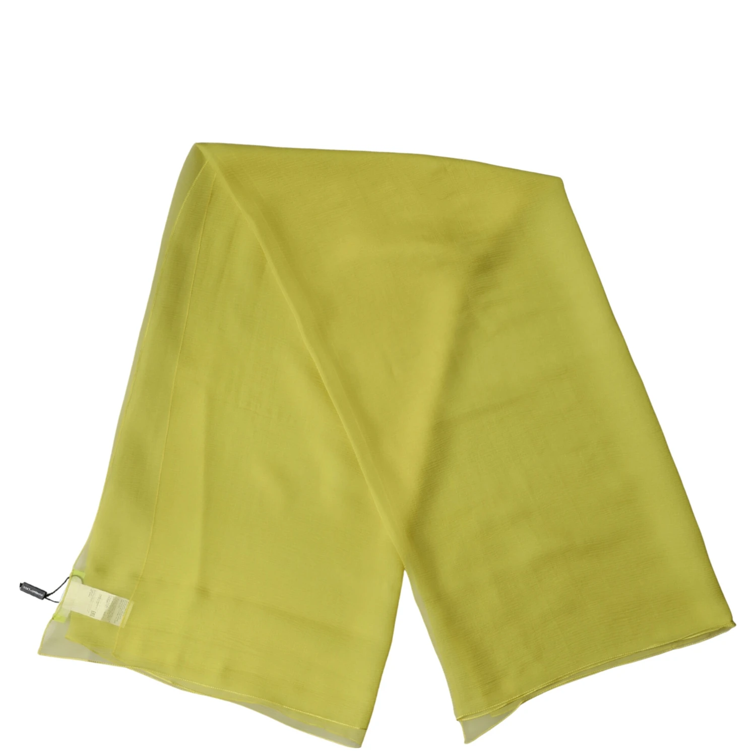Yellow Silk Neck Wrap Shawl Foulard 120cm x 117cm Scarf