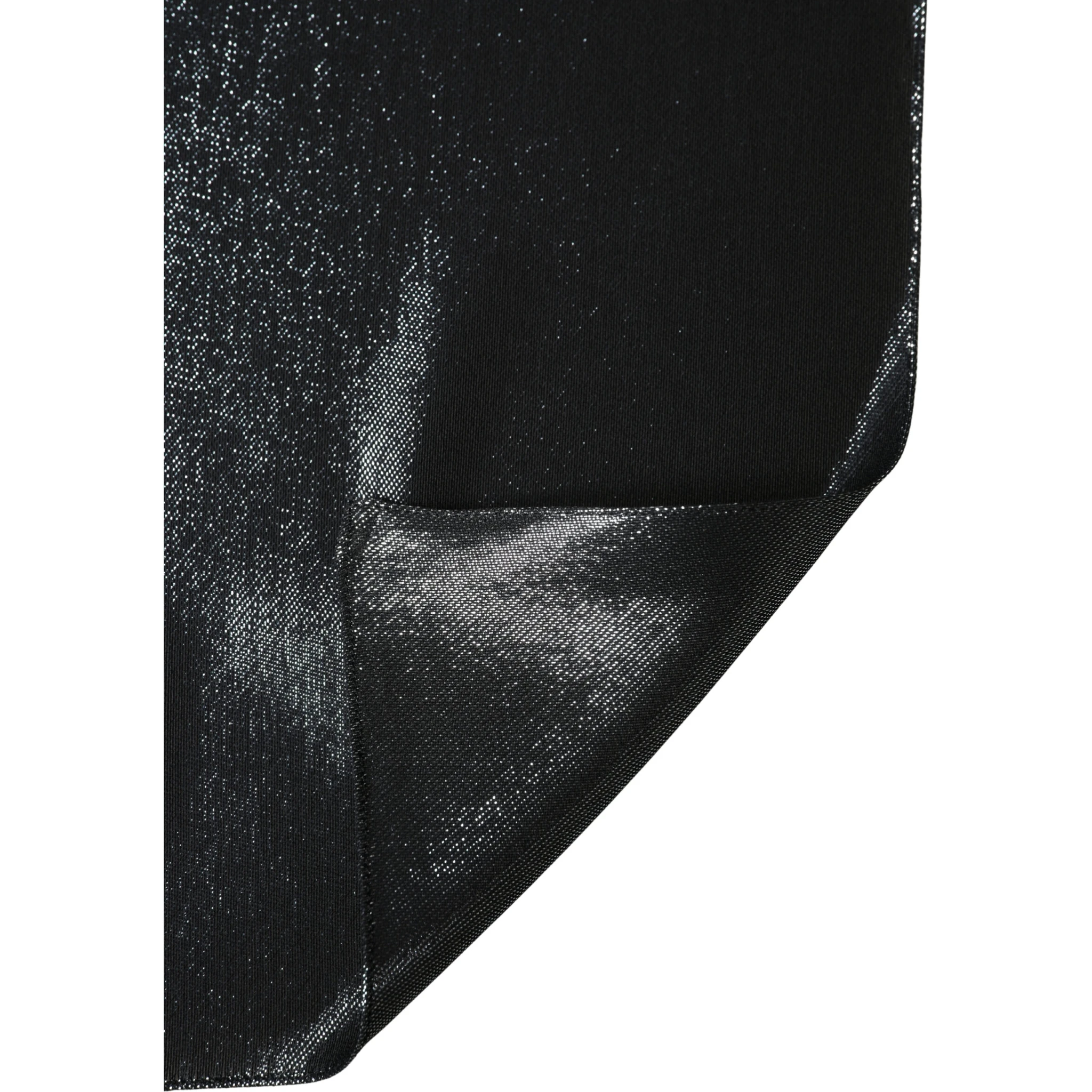 Black Silk Lurex Foulard Wrap Shawl 119cm x 117.5cm  Scarf