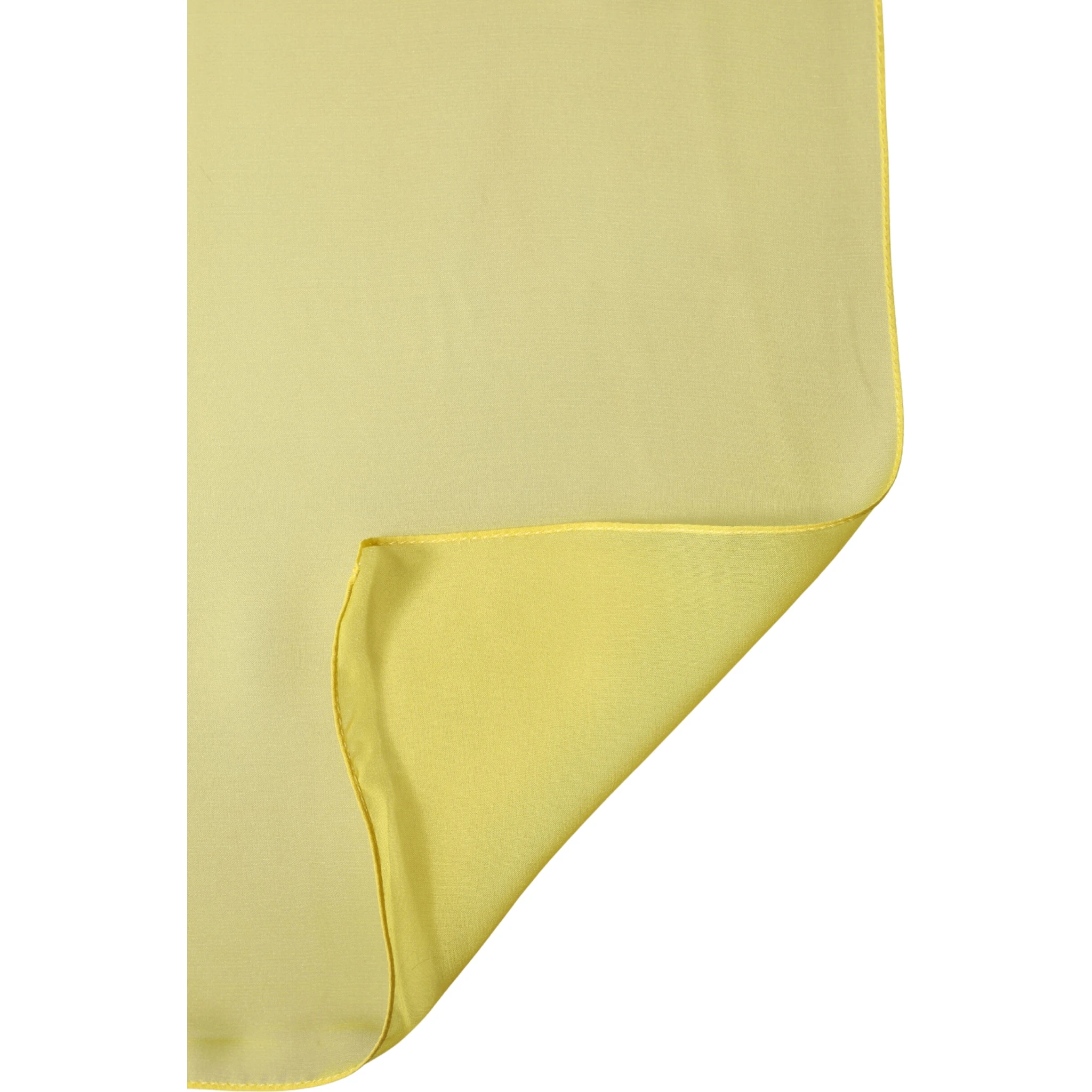 Yellow Silk Neck Wrap Shawl Foulard 133cm x 130cm Scarf