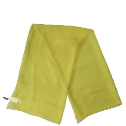 Yellow Silk Neck Wrap Shawl Foulard 120cm x 117cm Scarf