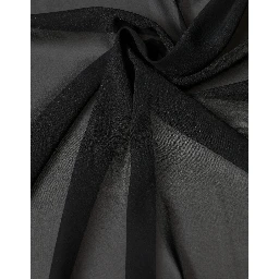 Black Silk Neck Wrap Shawl Stole 200cm x 64cm  Scarf