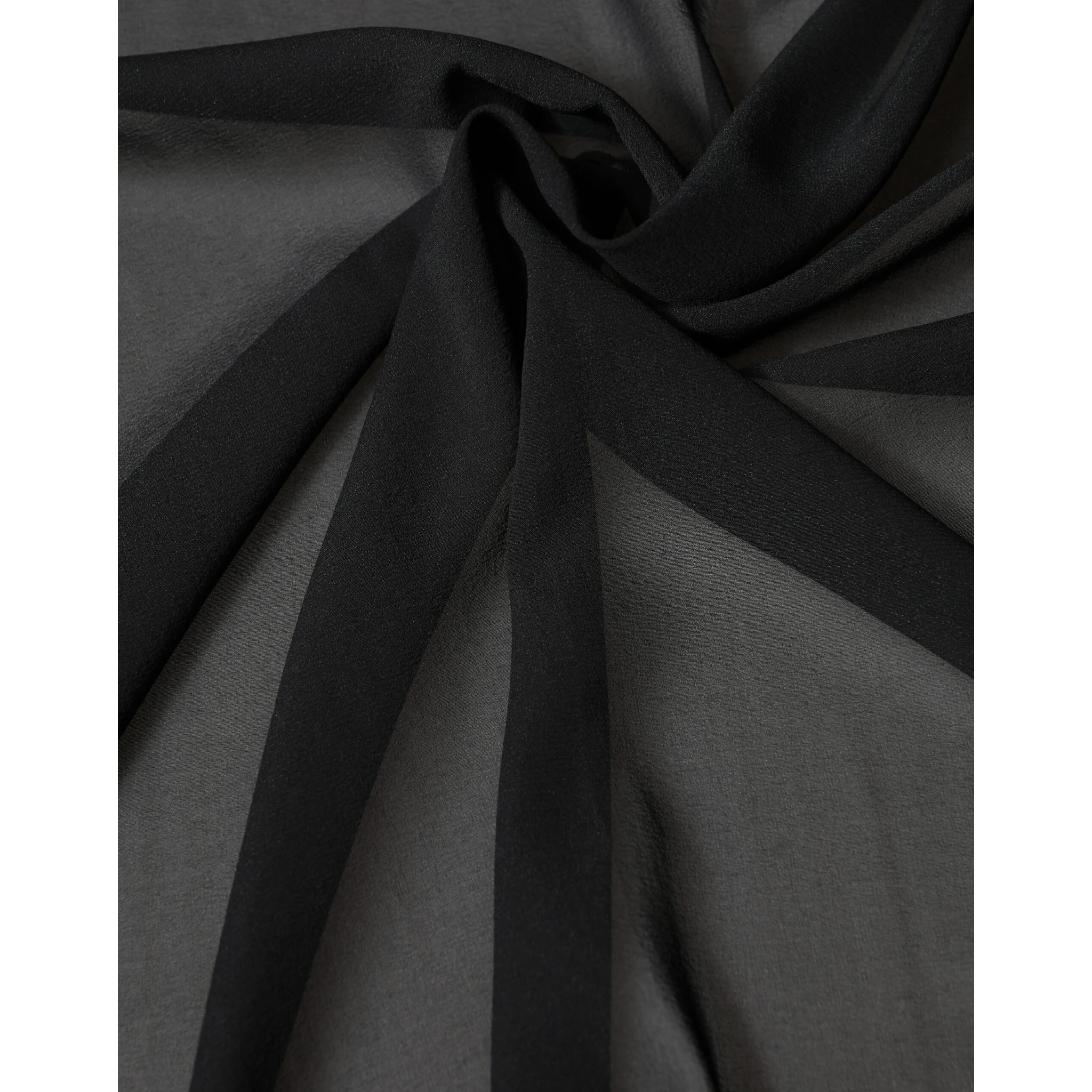 Black Silk Neck Wrap Shawl Stole 200cm x 64cm  Scarf